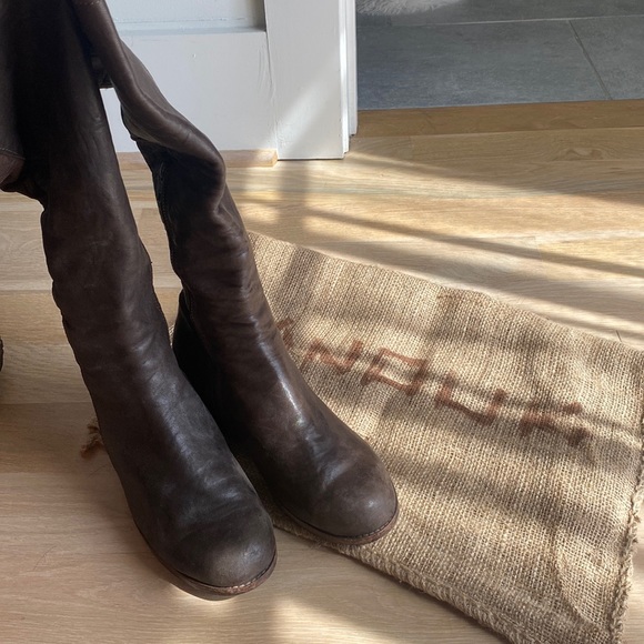 Anouk Chocolate Brown Boots - Picture 4 of 10